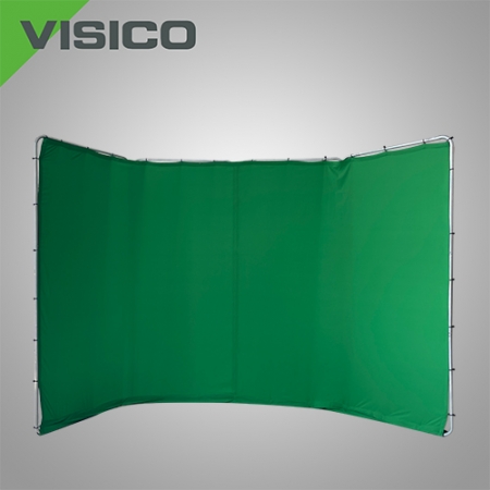 Visico sklopiva green screen (chroma key) pozadina LP-400 2.4x4m